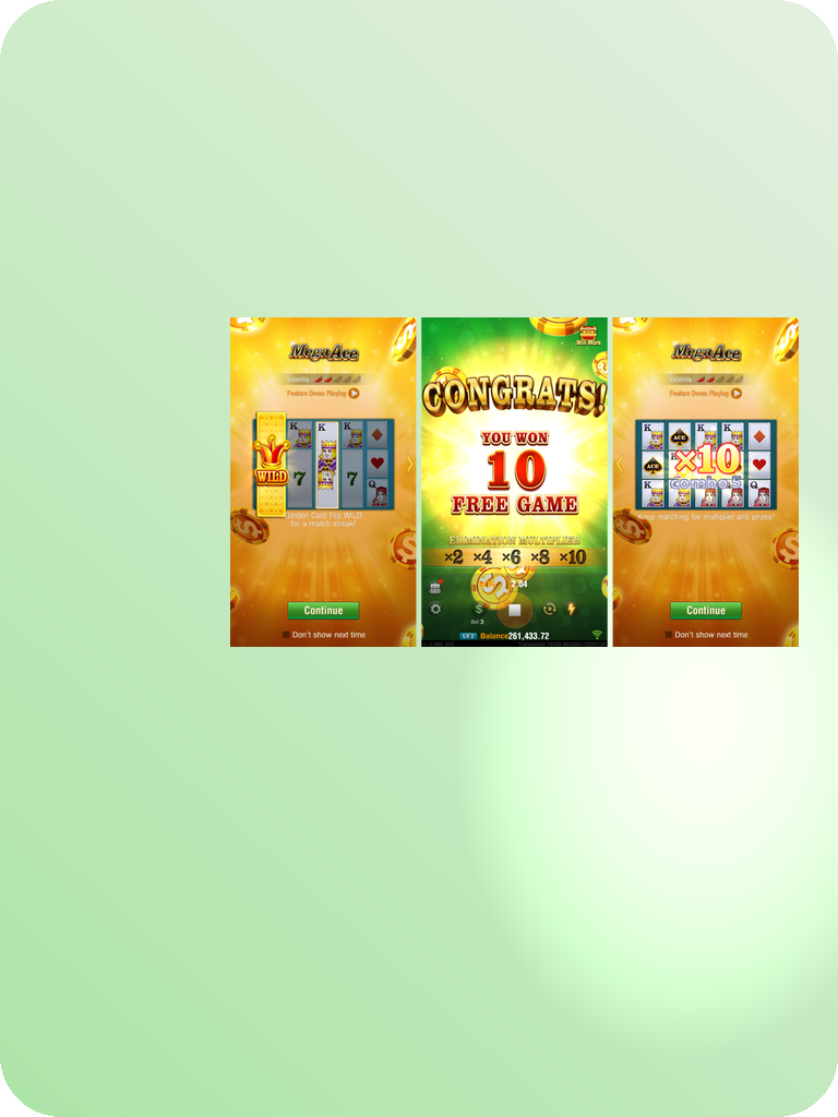 Mega Ace · Giao diện trải nghiệm ứng dụng 8KBET